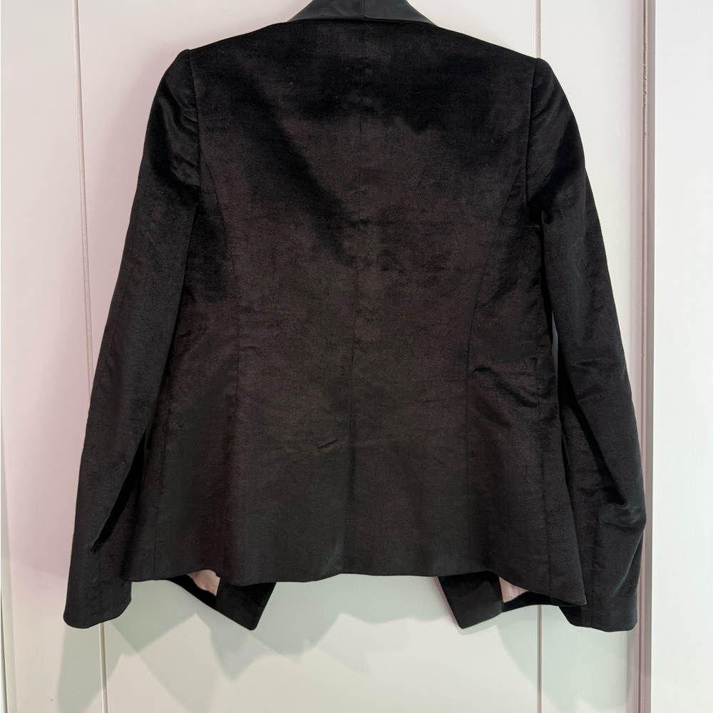 Tibi Black Velvet Blazer with Satin Lapel - Picture 7 of 8